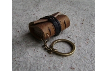 mini leather journal key ring