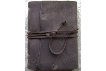 distressed leather photo album