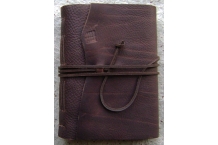 old fashioned leather photo album