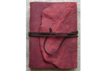 distressed red journal